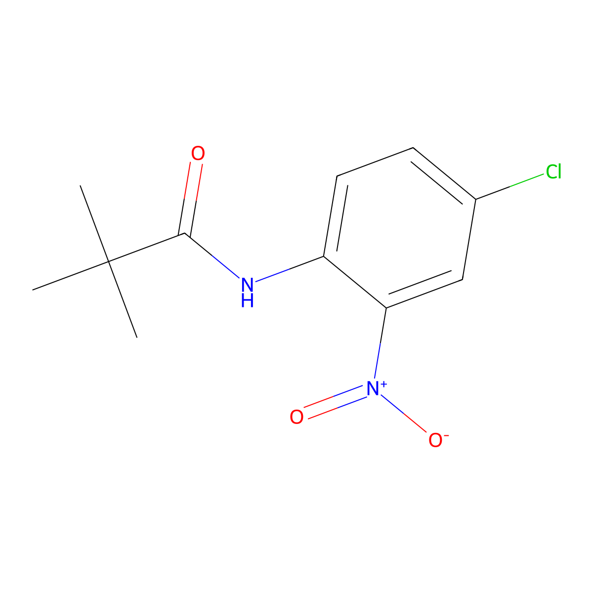 N-(4-chloro-2-nitrophenyl)-2,2-dimethylpropanamide molecular structure, CAS 150783-39-4