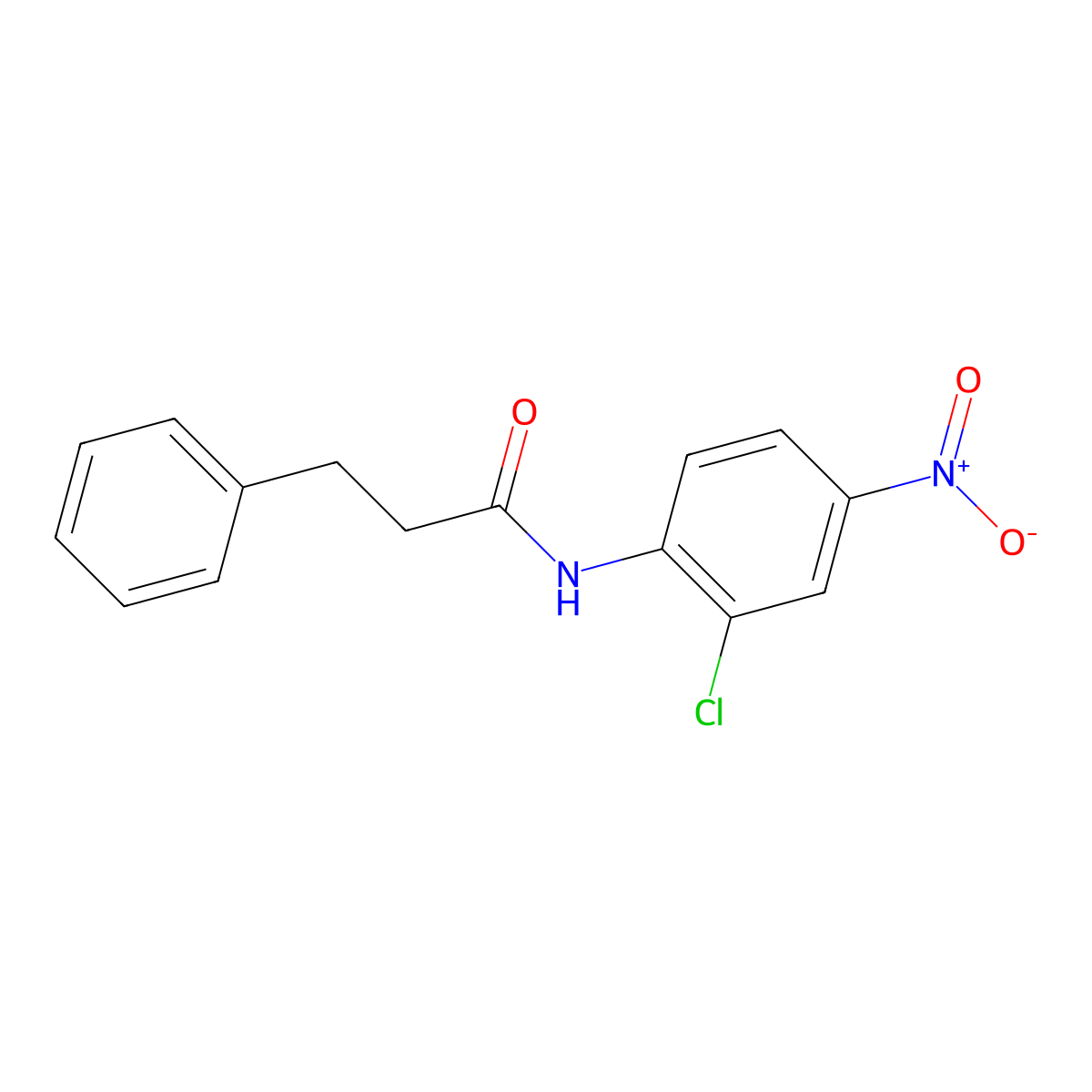 N-(2-chloro-4-nitrophenyl)-3-phenylpropanamide molecular structure, CAS 150783-44-1