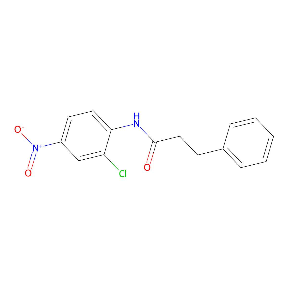 N-(2-chloro-4-nitrophenyl)-3-phenylpropanamide molecular structure, CAS 150783-44-1