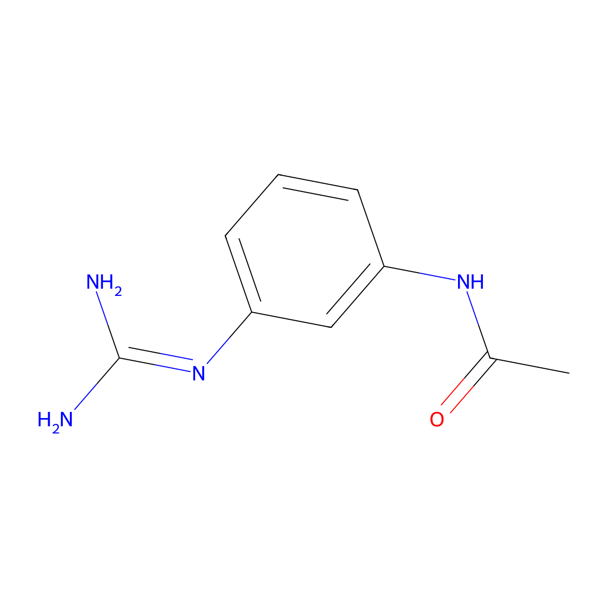 N-(3-carbamimidamidophenyl)acetamide molecular structure, CAS 150784-53-5