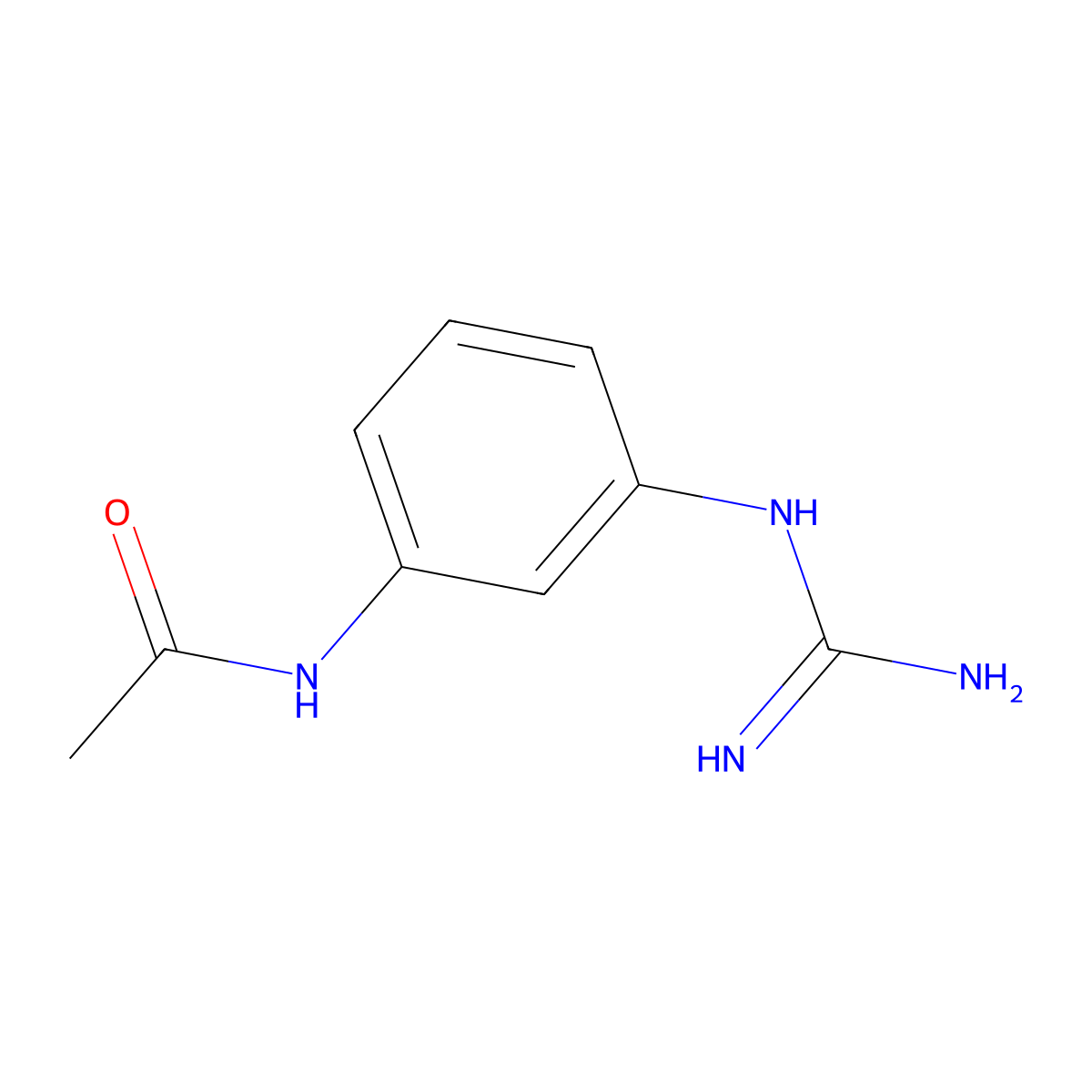 N-(3-carbamimidamidophenyl)acetamide molecular structure, CAS 150784-53-5