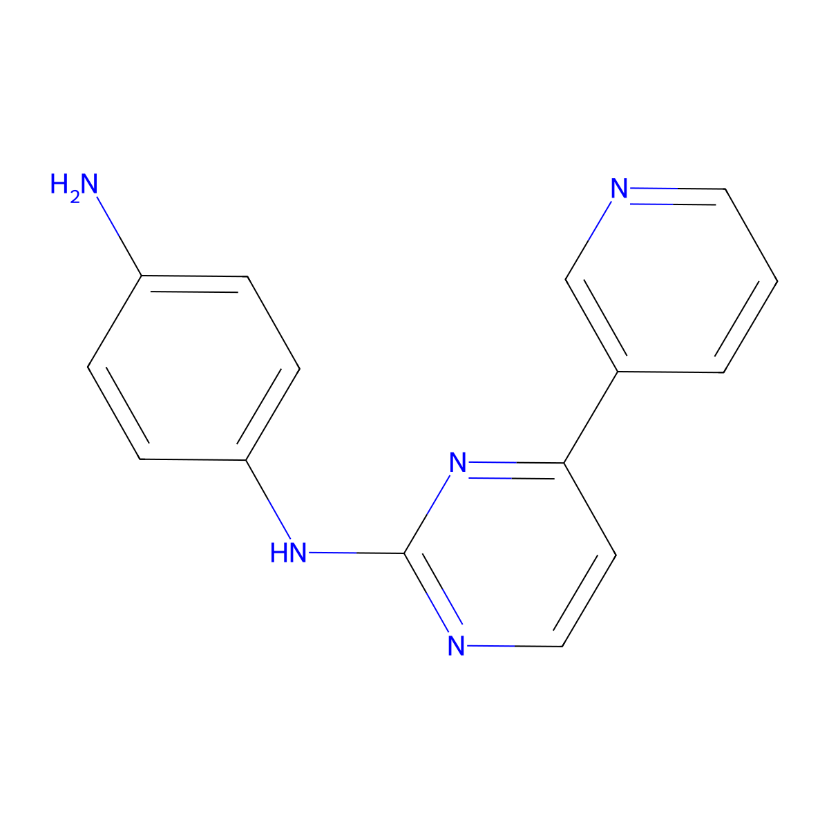 N1-(4-(pyridin-3-yl)pyrimidin-2-yl)benzene-1,4-diamine molecular structure, CAS 150784-74-0