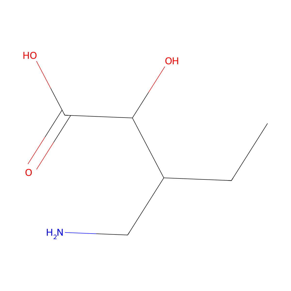 3-(Aminomethyl)-2-hydroxypentanoic acid molecular structure, CAS 1507847-92-8