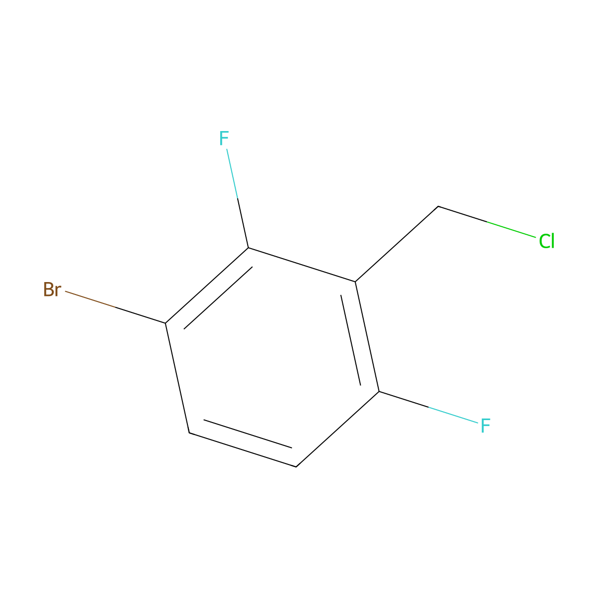 1-Bromo-3-(chloromethyl)-2,4-difluorobenzene molecular structure, CAS 1507849-24-2