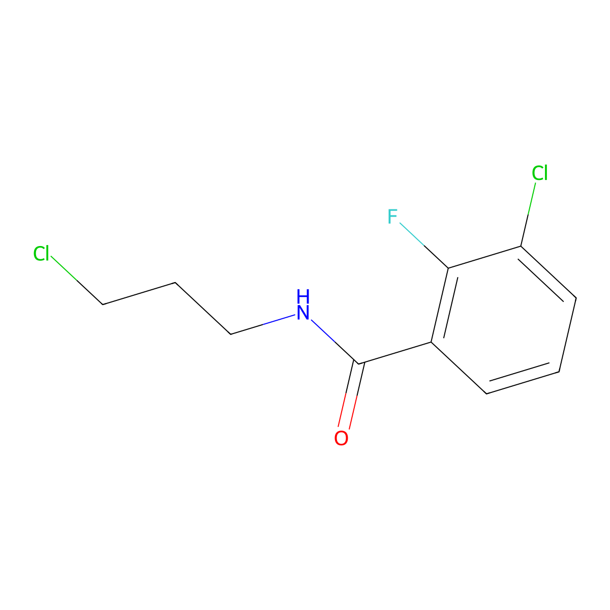 3-Chloro-N-(3-chloropropyl)-2-fluorobenzamide molecular structure, CAS 1507851-32-2