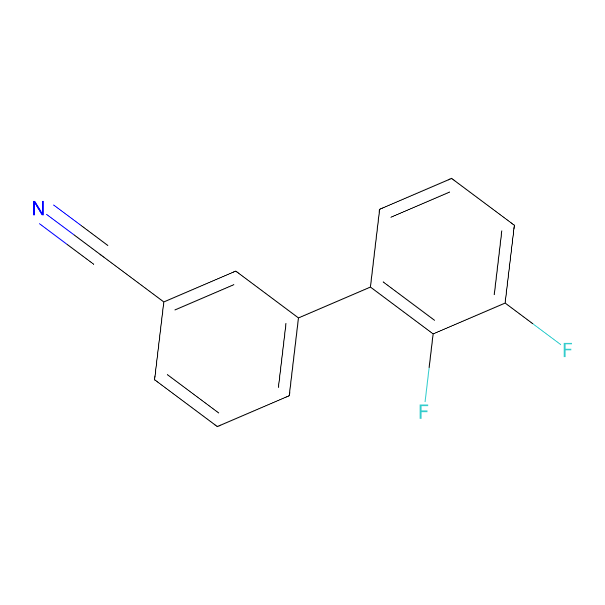 2',3'-Difluoro-[1,1'-biphenyl]-3-carbonitrile molecular structure, CAS 1507851-94-6
