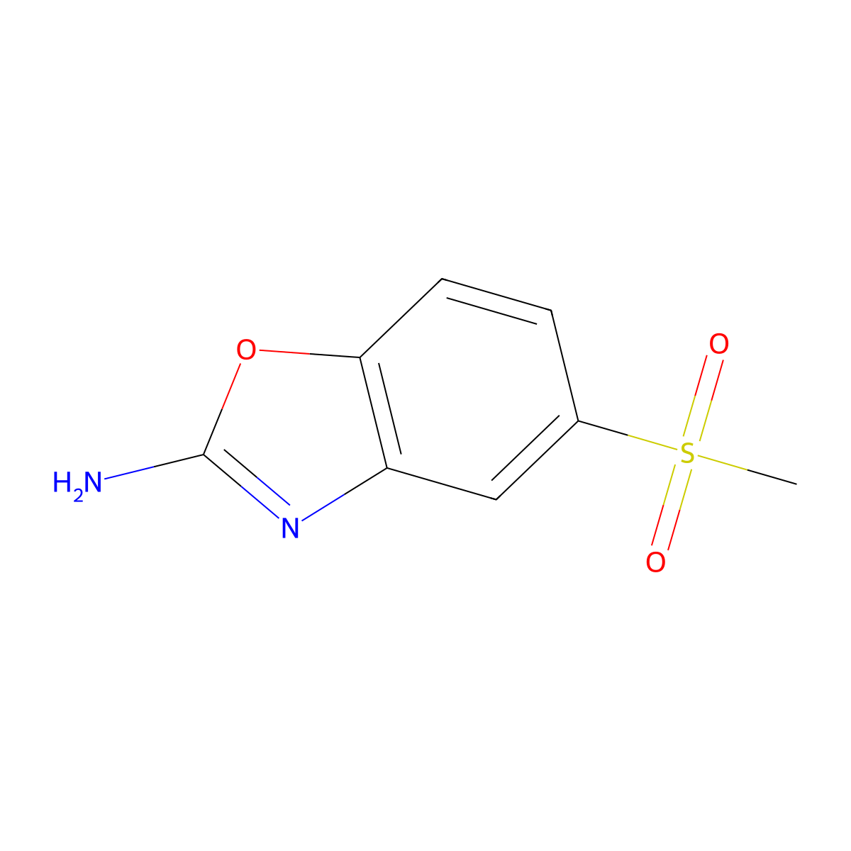5-Methanesulfonyl-1,3-benzoxazol-2-amine molecular structure, CAS 1507862-91-0