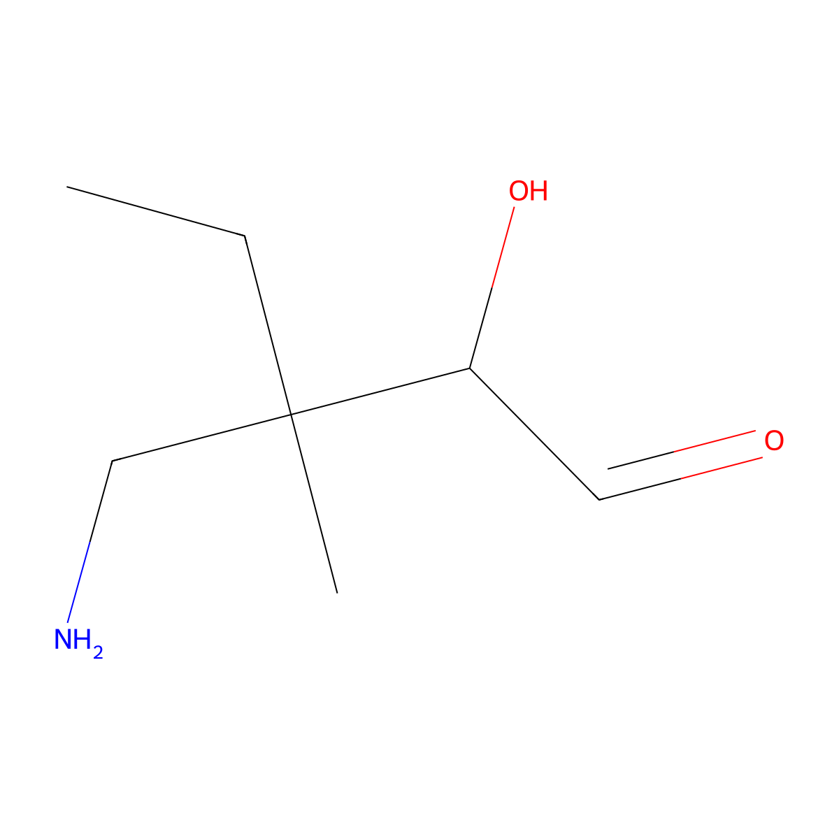 3-(Aminomethyl)-2-hydroxy-3-methylpentanal molecular structure, CAS 1507864-16-5