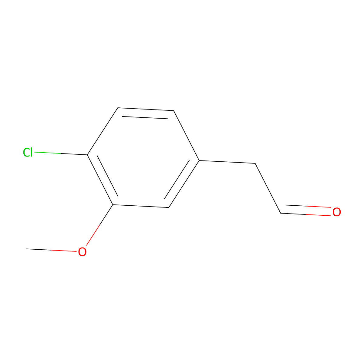 2-(4-Chloro-3-methoxyphenyl)acetaldehyde molecular structure, CAS 1507866-35-4