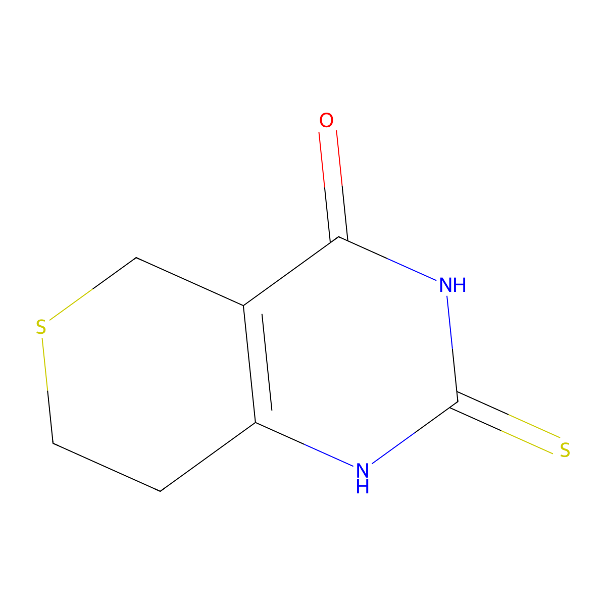 2-Mercapto-7,8-dihydro-5H-thiopyrano[4,3-d]pyrimidin-4-ol molecular structure, CAS 150787-17-0