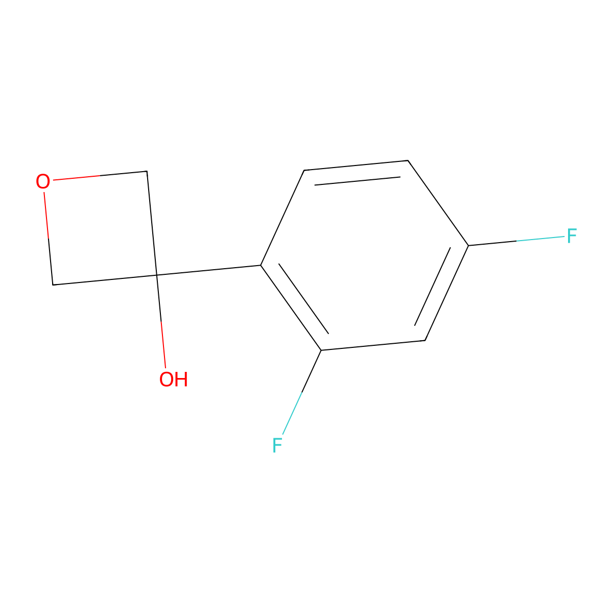 3-(2,4-Difluorophenyl)-3-oxetanol molecular structure, CAS 1507890-07-4