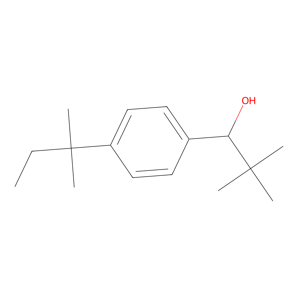 2,2-Dimethyl-1-(4-(tert-pentyl)phenyl)propan-1-ol molecular structure, CAS 1507901-87-2