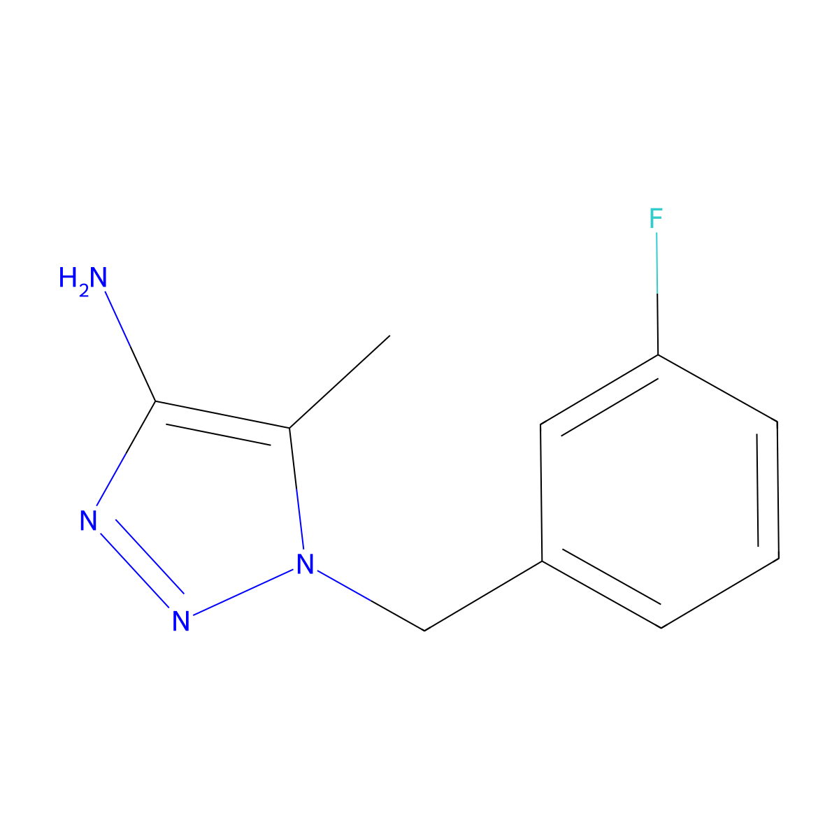 1-((3-fluorophenyl)methyl)-5-methyl-1H-1,2,3-triazol-4-amine molecular structure, CAS 1507906-31-1