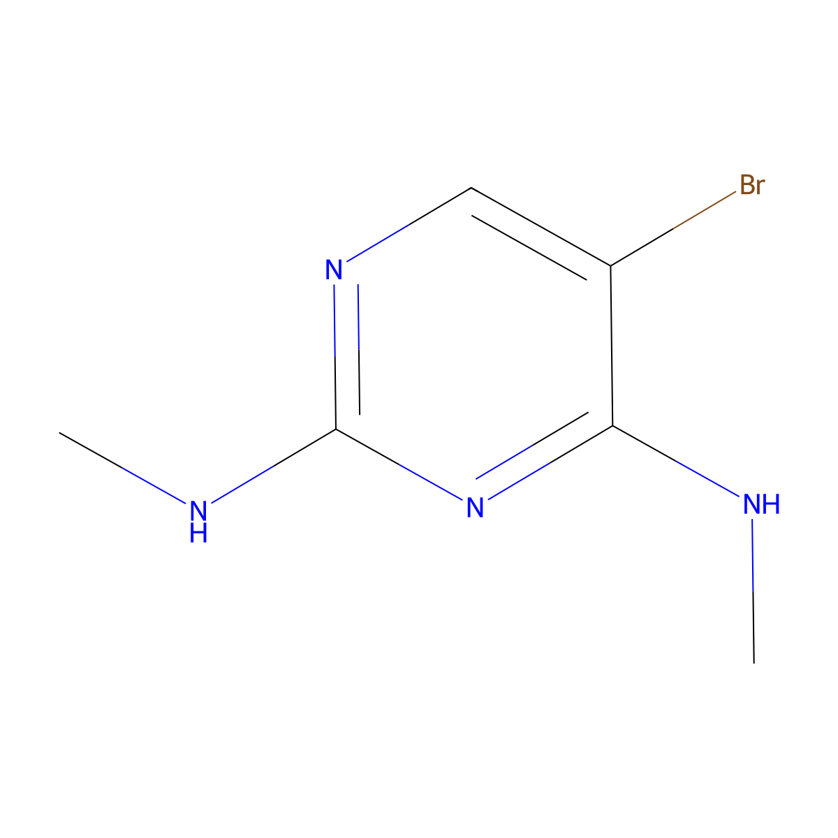 5-bromo-N2,N4-dimethylpyrimidine-2,4-diamine molecular structure, CAS 1507910-23-7