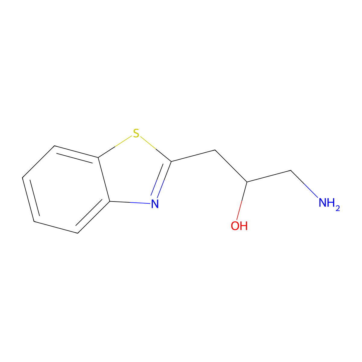 1-Amino-3-(1,3-benzothiazol-2-yl)propan-2-ol molecular structure, CAS 1507913-88-3
