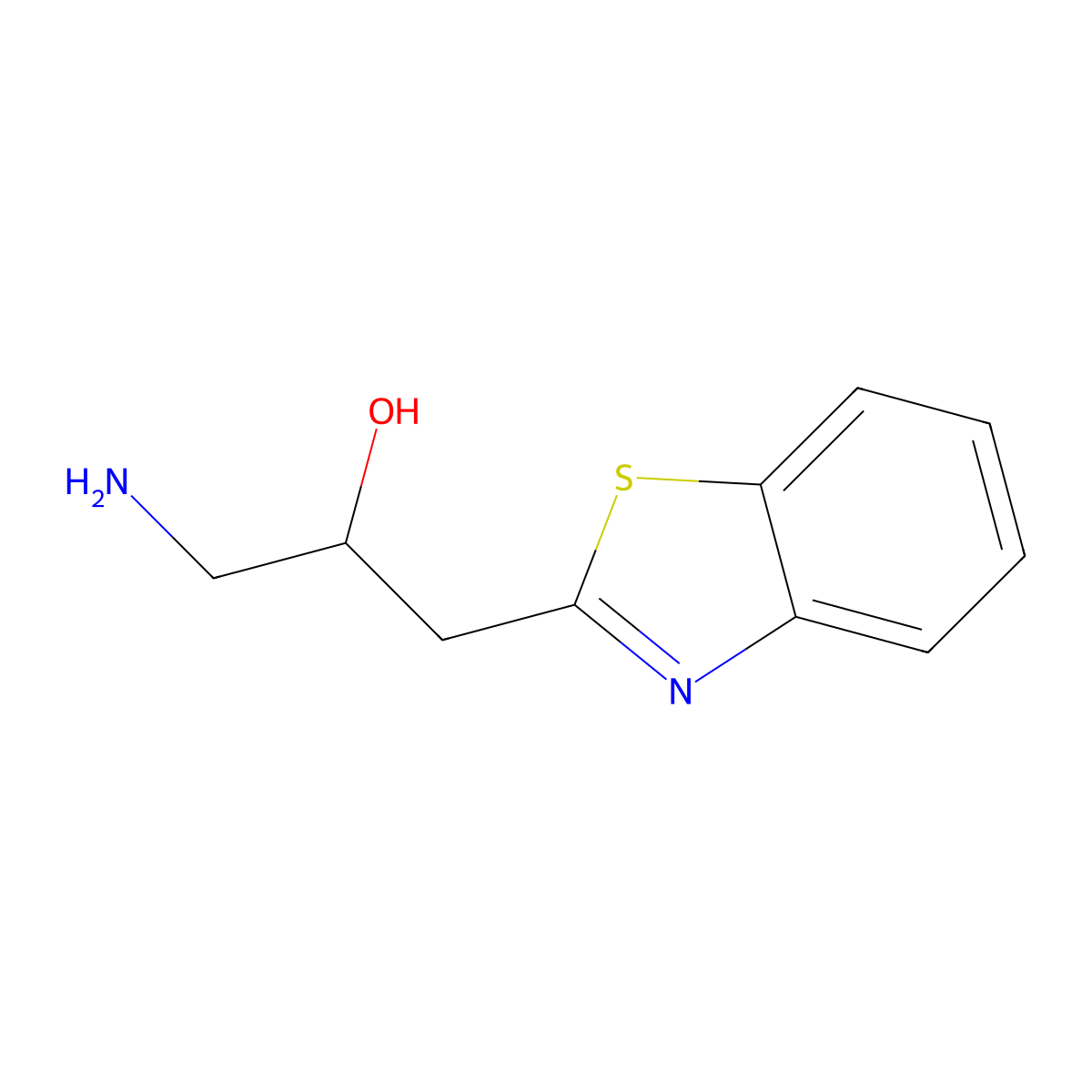 1-Amino-3-(1,3-benzothiazol-2-yl)propan-2-ol molecular structure, CAS 1507913-88-3