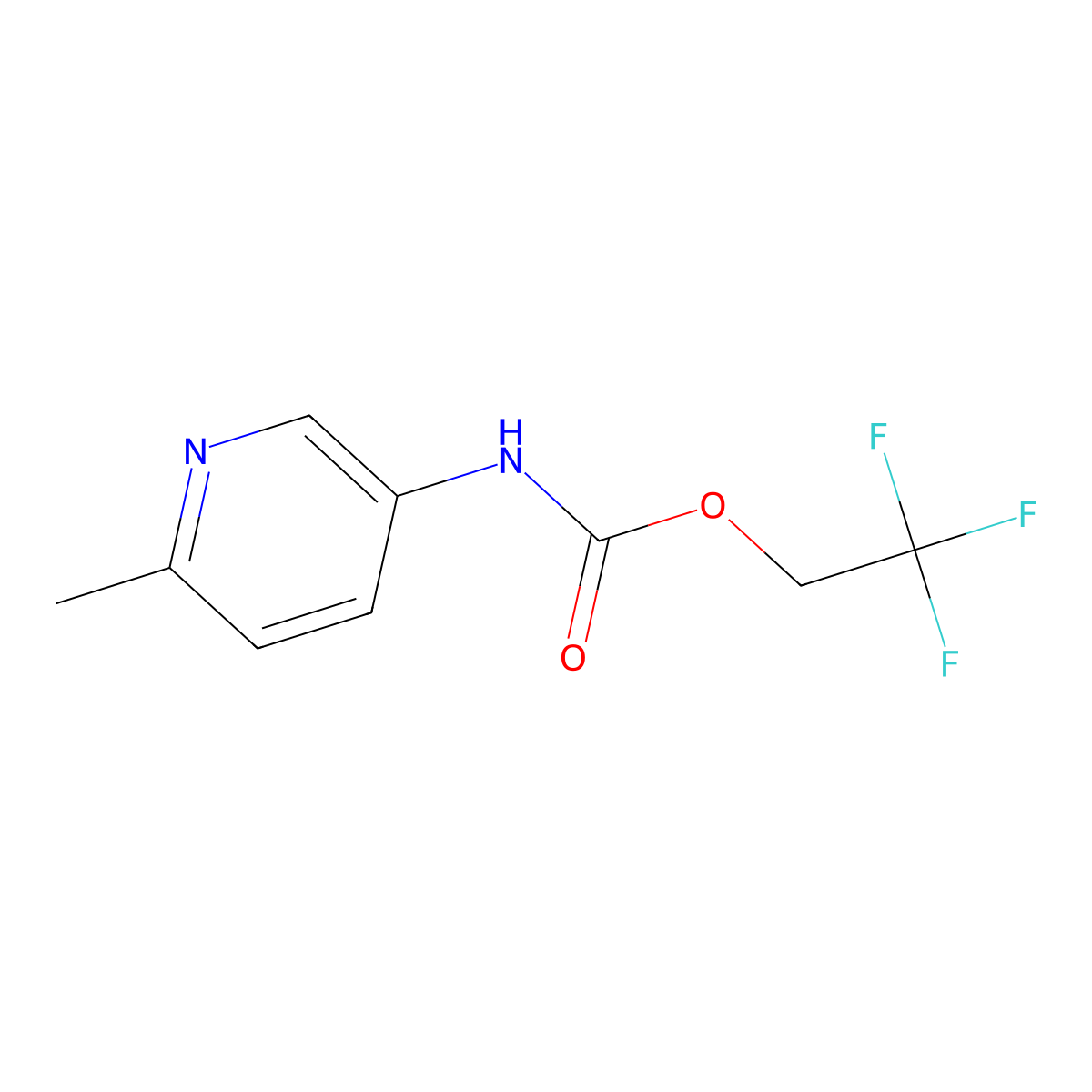 2,2,2-trifluoroethyl N-(6-methylpyridin-3-yl)carbamate molecular structure, CAS 1507924-17-5