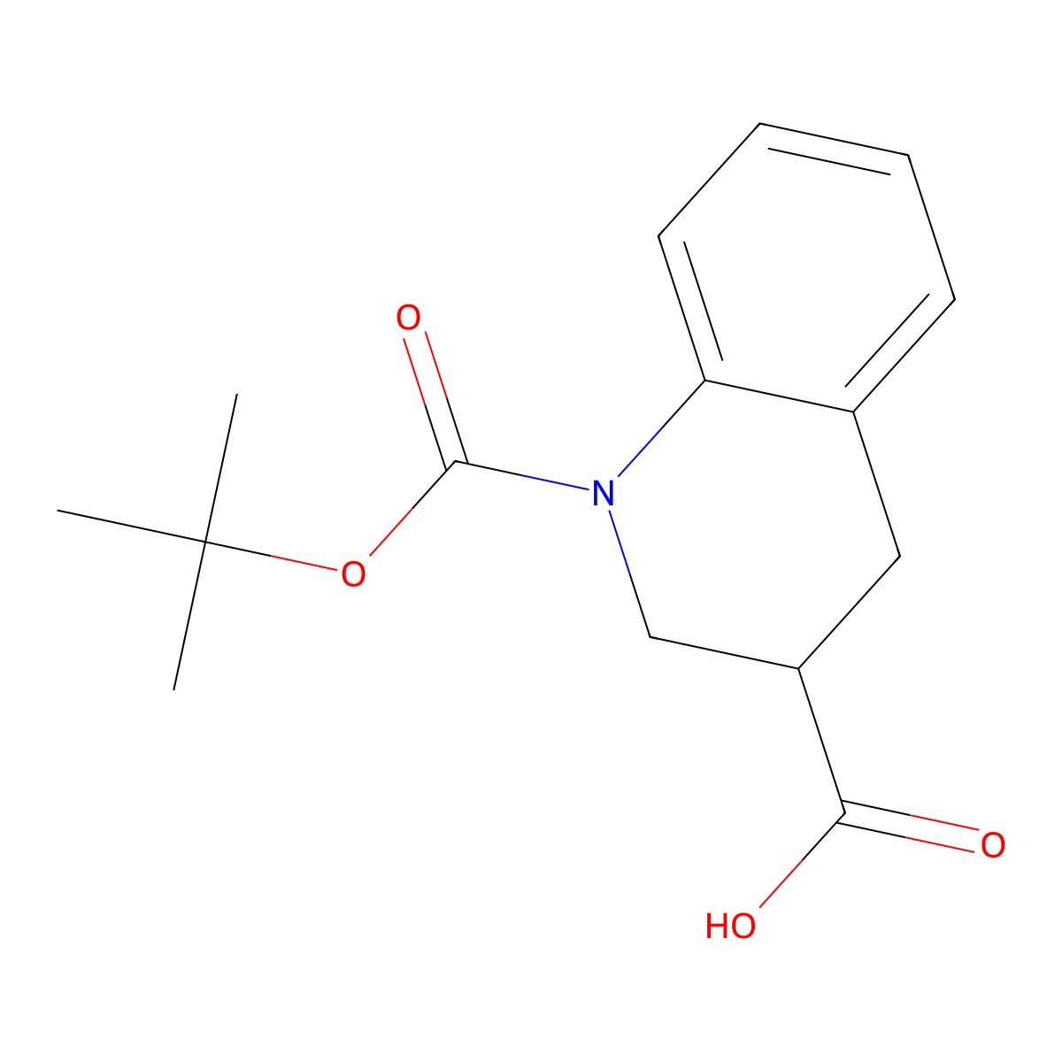1-[(Tert-butoxy)carbonyl]-1,2,3,4-tetrahydroquinoline-3-carboxylic acid molecular structure, CAS 1507924-38-0