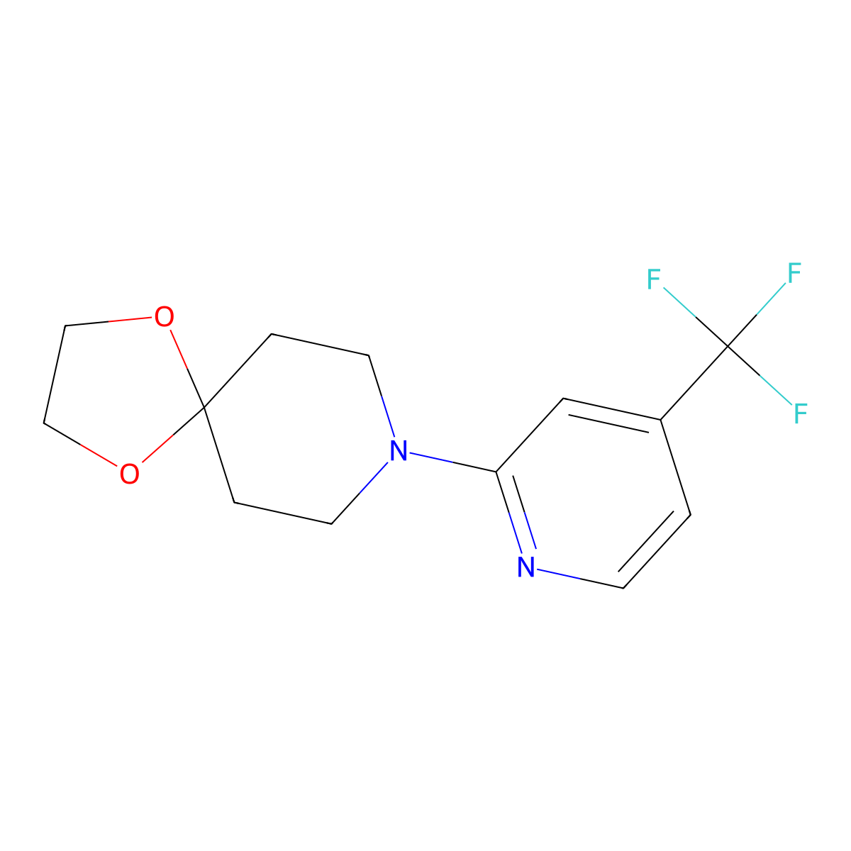 8-[4-(Trifluoromethyl)pyridin-2-yl]-1,4-dioxa-8-azaspiro[4.5]decane molecular structure, CAS 1507938-17-1