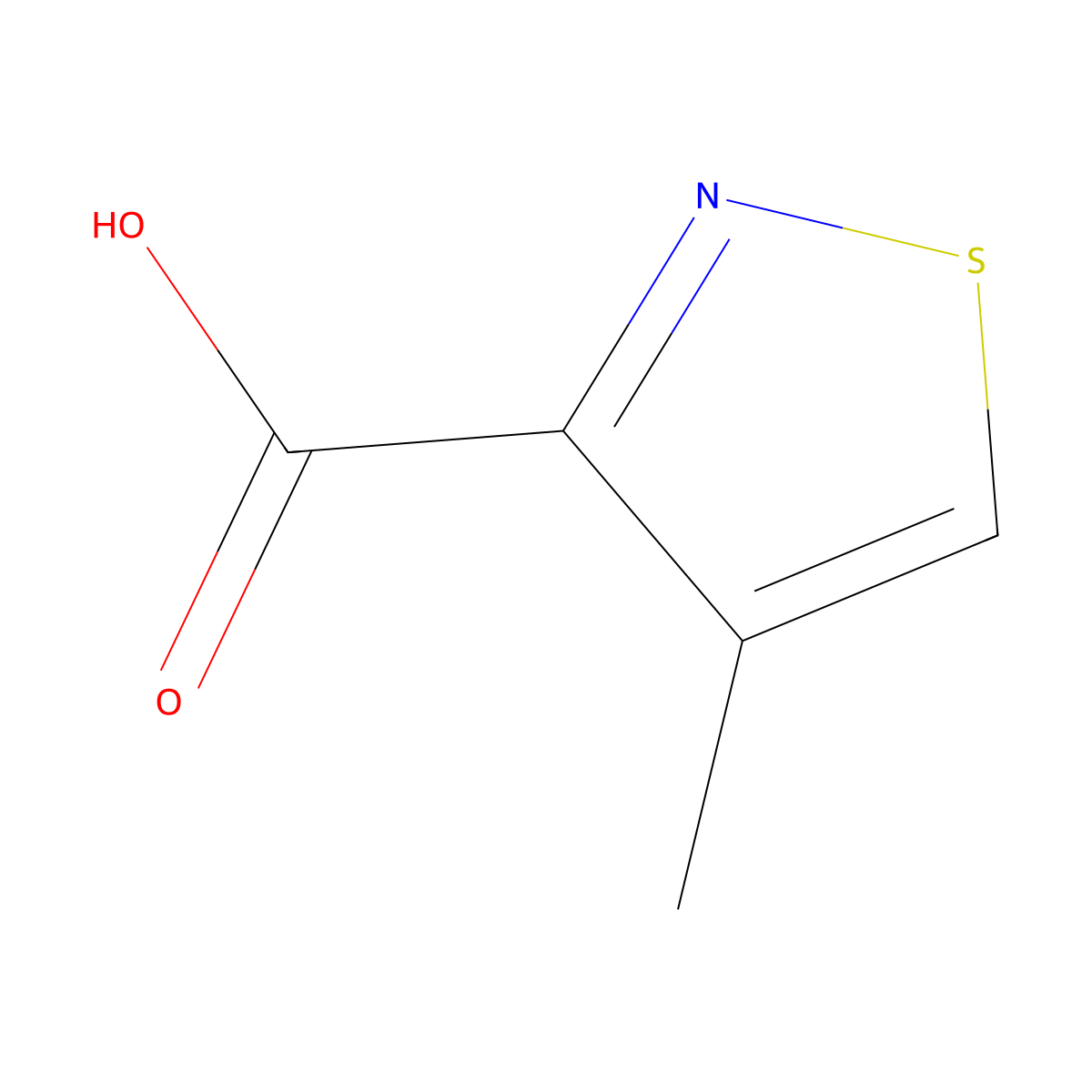 4-Methyl-1,2-thiazole-3-carboxylic acid molecular structure, CAS 1507952-32-0