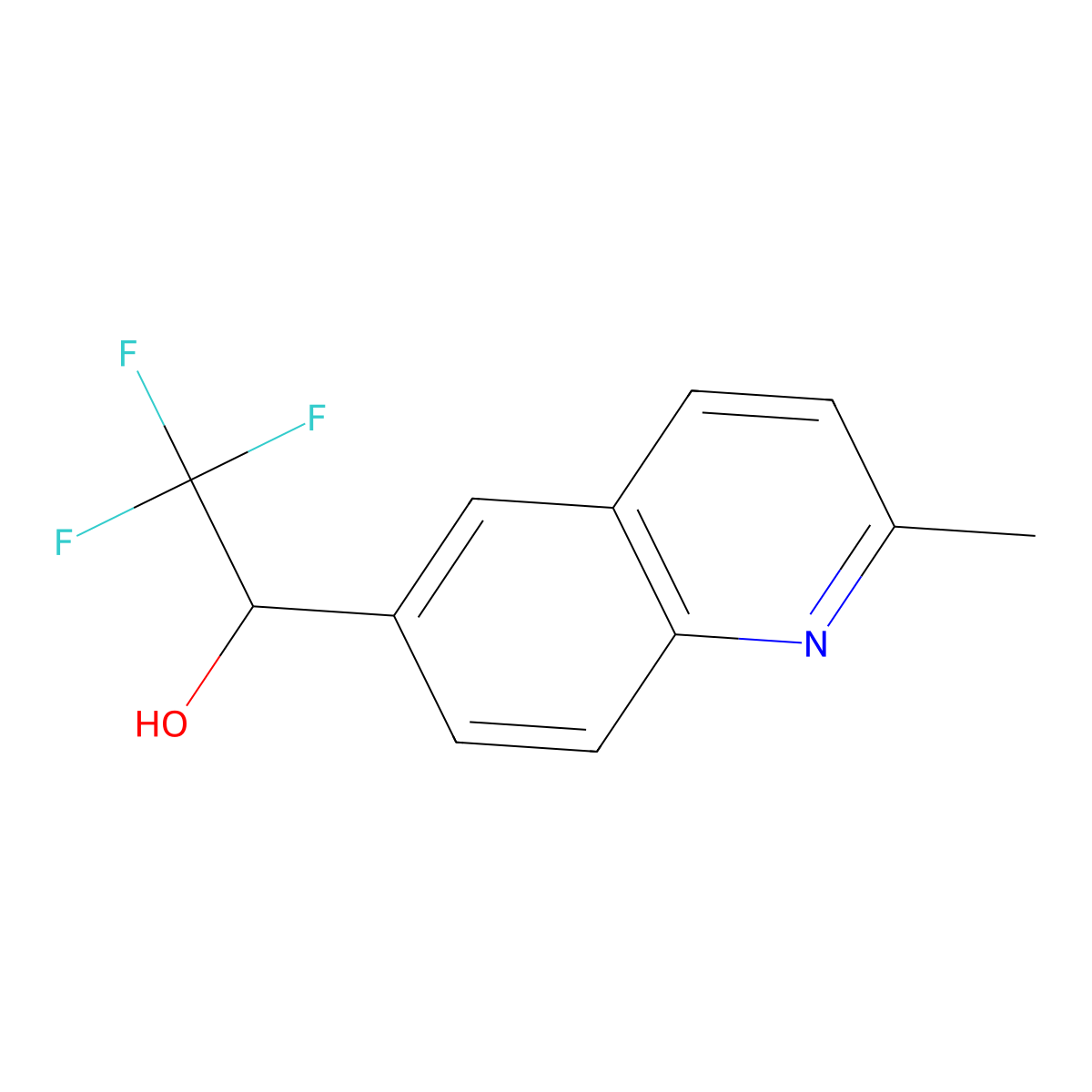 2,2,2-Trifluoro-1-(2-methylquinolin-6-yl)ethan-1-ol molecular structure, CAS 1507963-00-9