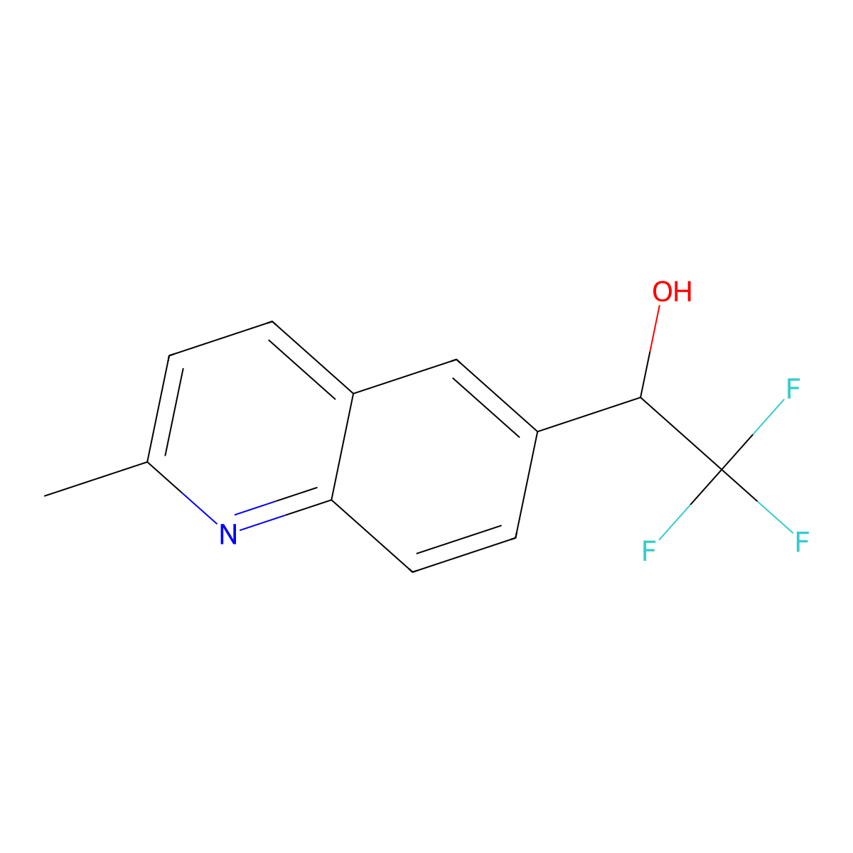 2,2,2-Trifluoro-1-(2-methylquinolin-6-yl)ethan-1-ol molecular structure, CAS 1507963-00-9