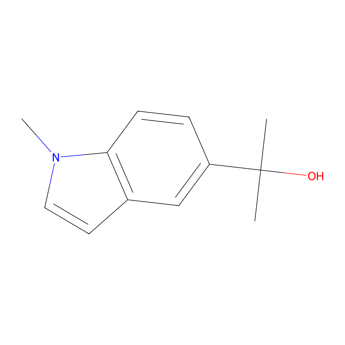 2-(1-methyl-1H-indol-5-yl)propan-2-ol molecular structure, CAS 1507968-39-9