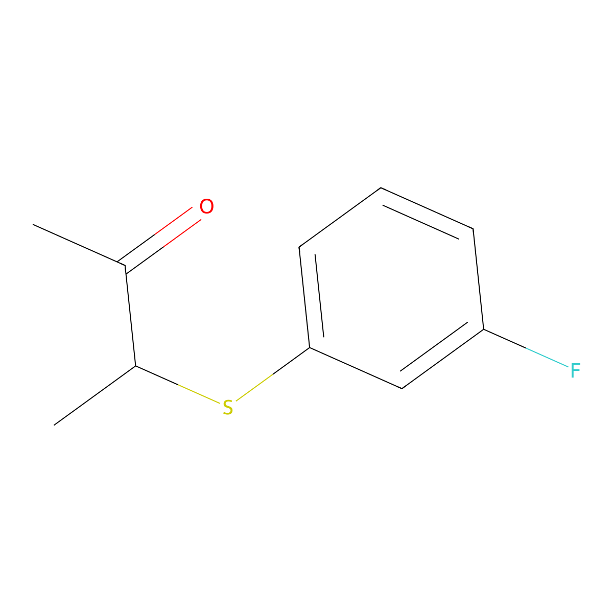 3-[(3-Fluorophenyl)sulfanyl]butan-2-one molecular structure, CAS 1507972-11-3