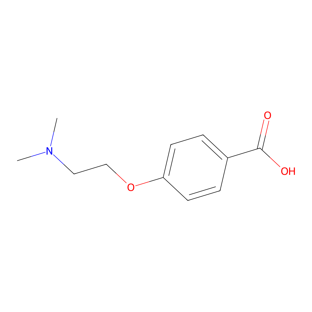 4-(2-(Dimethylamino)ethoxy)benzoic acid molecular structure, CAS 150798-78-0
