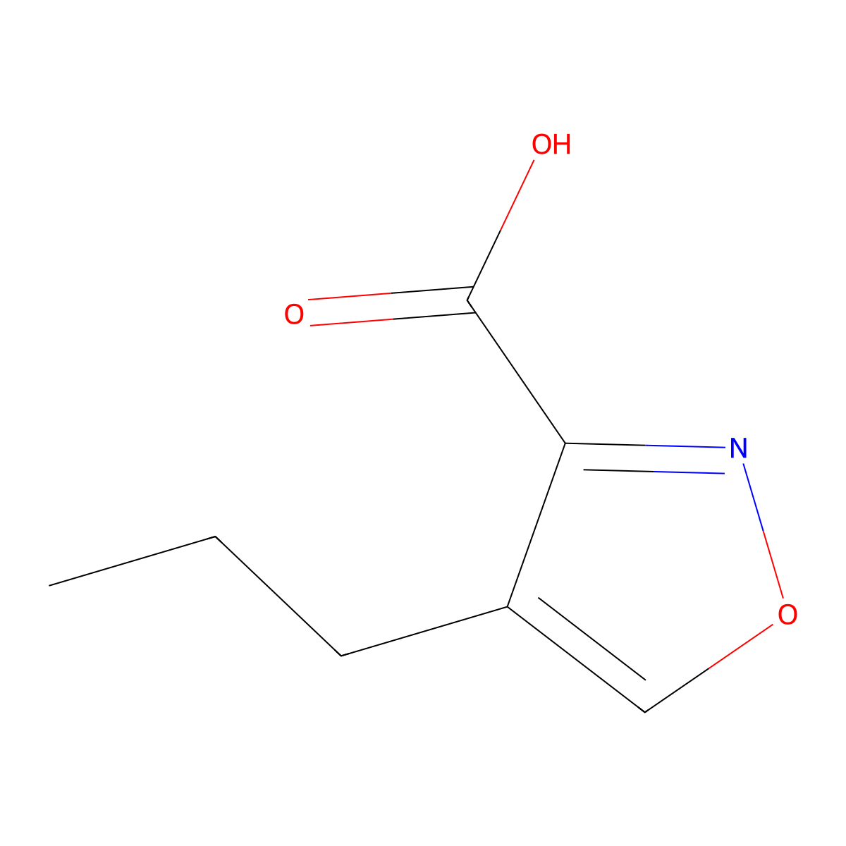 4-Propyl-1,2-oxazole-3-carboxylic acid molecular structure, CAS 1507982-94-6