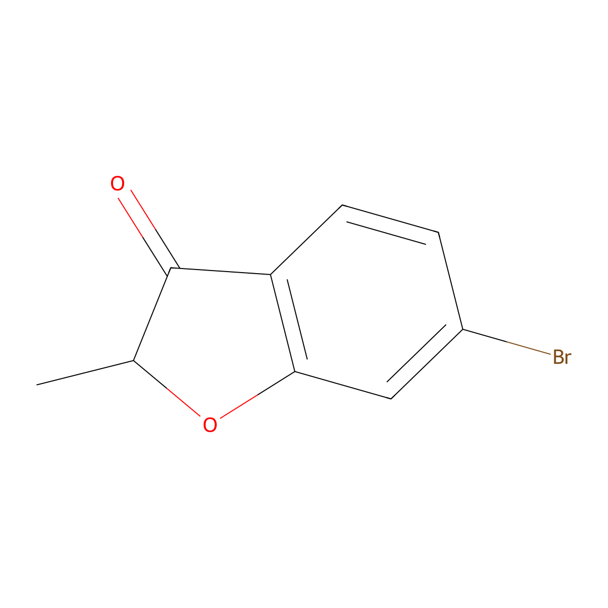 6-Bromo-2-methyl-2,3-dihydro-1-benzofuran-3-one molecular structure, CAS 1507986-02-8