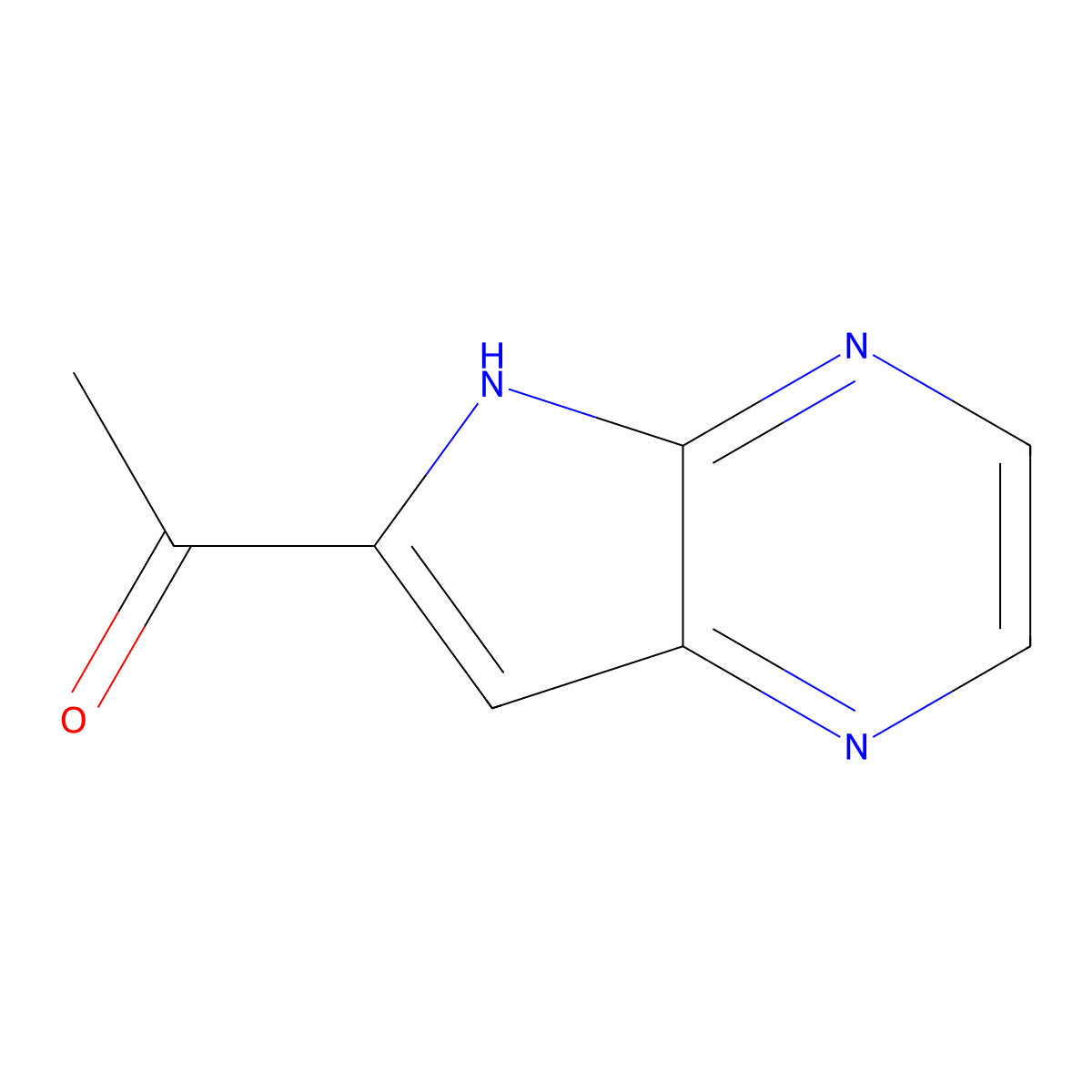 1-(5H-Pyrrolo[2,3-b]pyrazin-6-yl)ethanone molecular structure, CAS 1507995-70-1