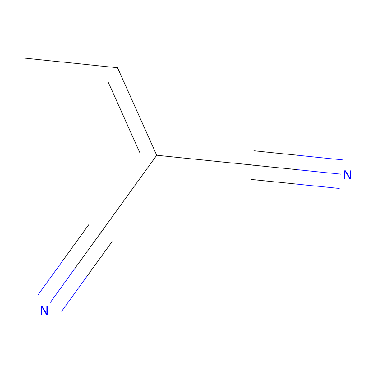 Propanedinitrile, ethylidene- molecular structure, CAS 1508-07-2