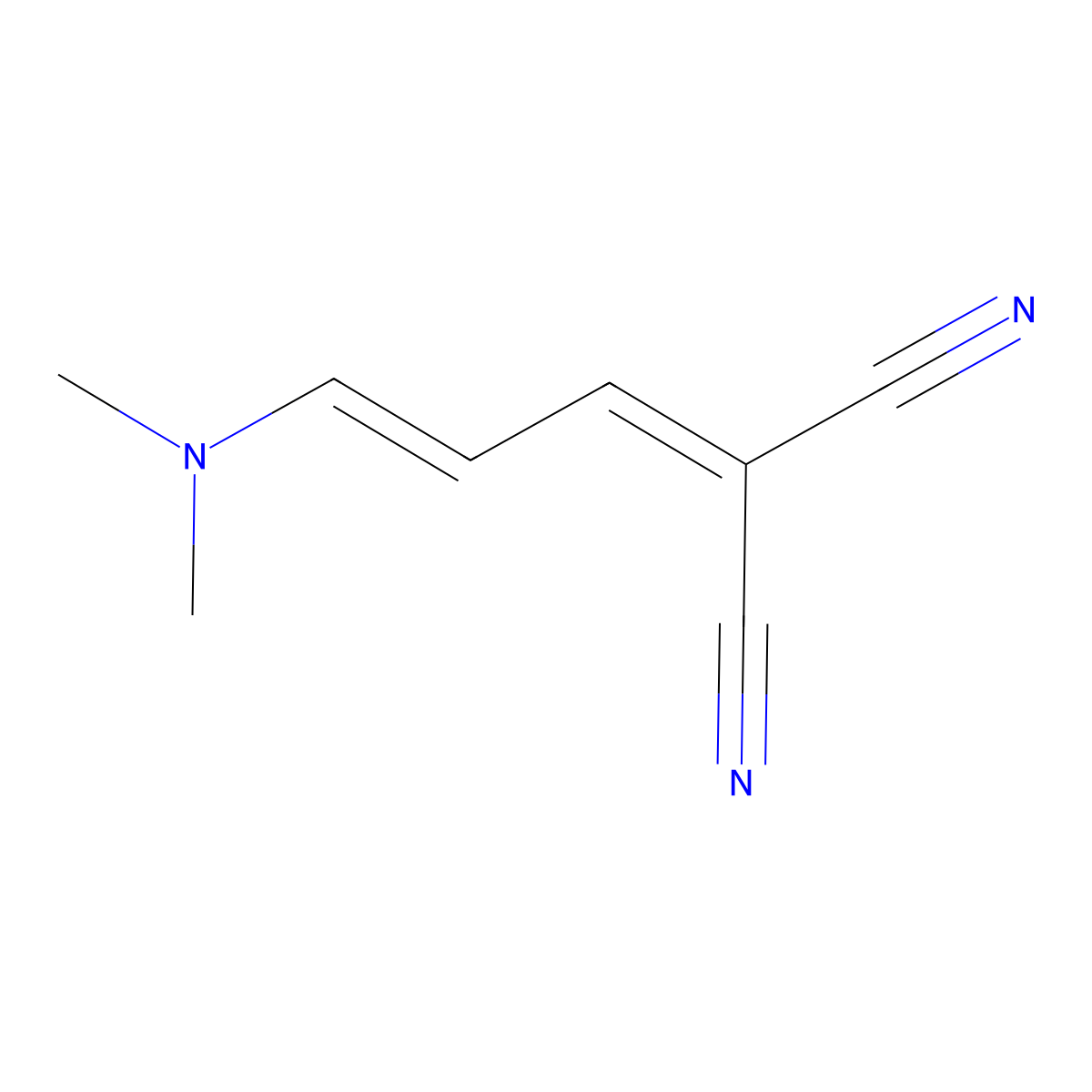 [3-(Dimethylamino)prop-2-en-1-ylidene]propanedinitrile molecular structure, CAS 1508-12-9