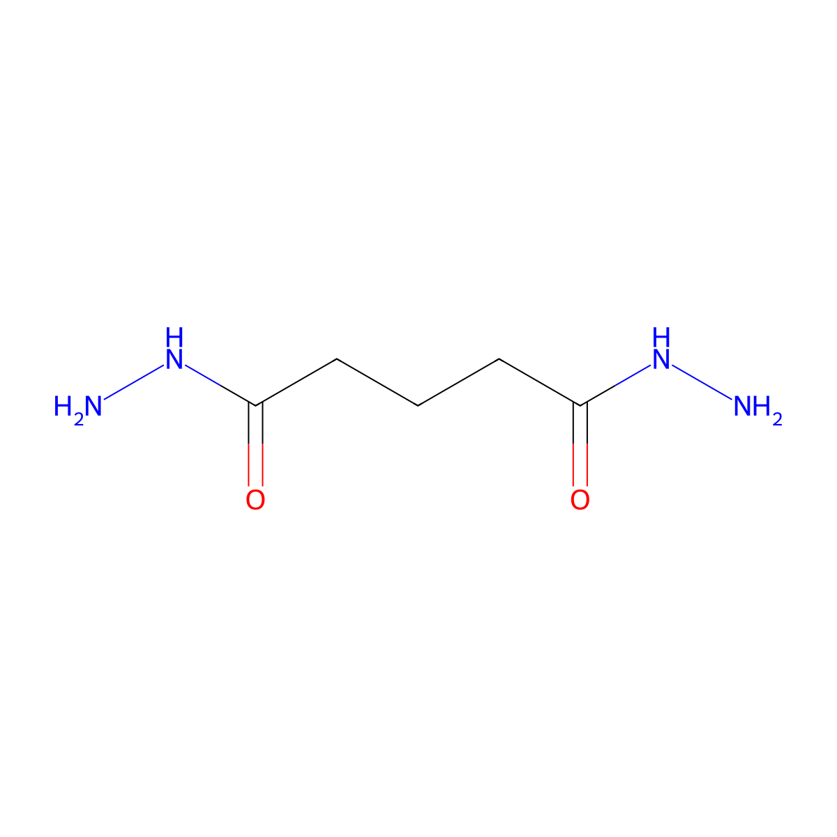 Pentanedihydrazide molecular structure, CAS 1508-67-4