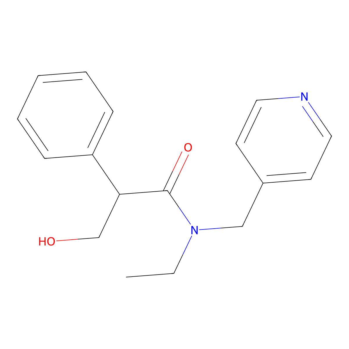Tropicamide molecular structure, CAS 1508-75-4