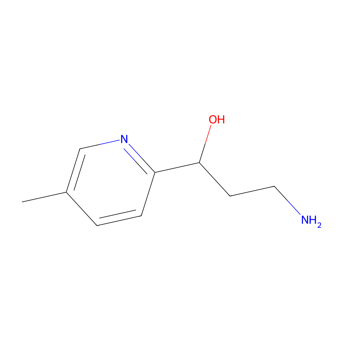 3-Amino-1-(5-methylpyridin-2-yl)propan-1-ol molecular structure, CAS 1508012-23-4