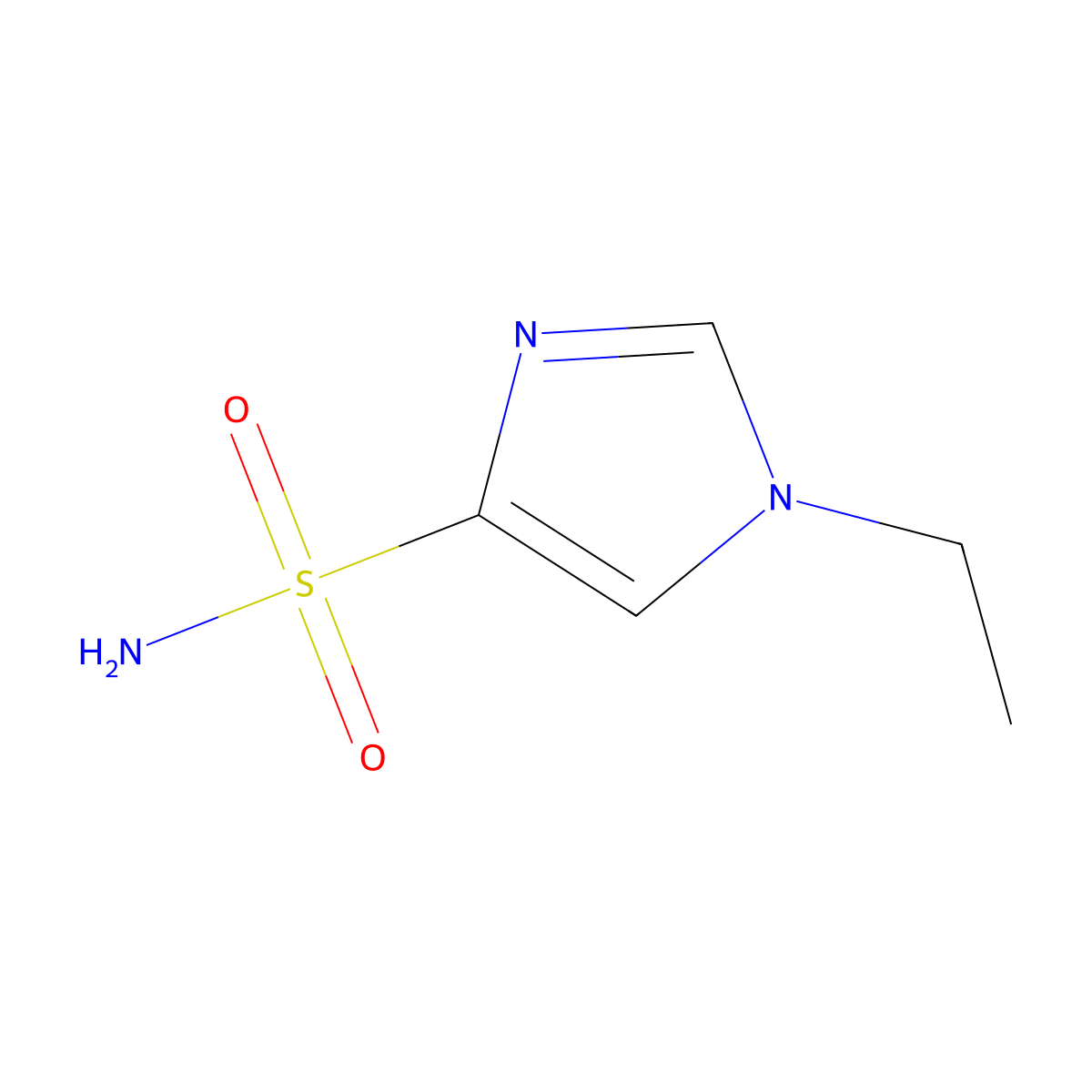 1-ethyl-1H-imidazole-4-sulfonamide molecular structure, CAS 1508013-37-3