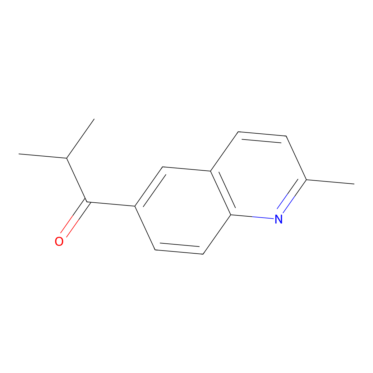 2-Methyl-1-(2-methyl-6-quinolinyl)-1-propanone molecular structure, CAS 1508036-43-8