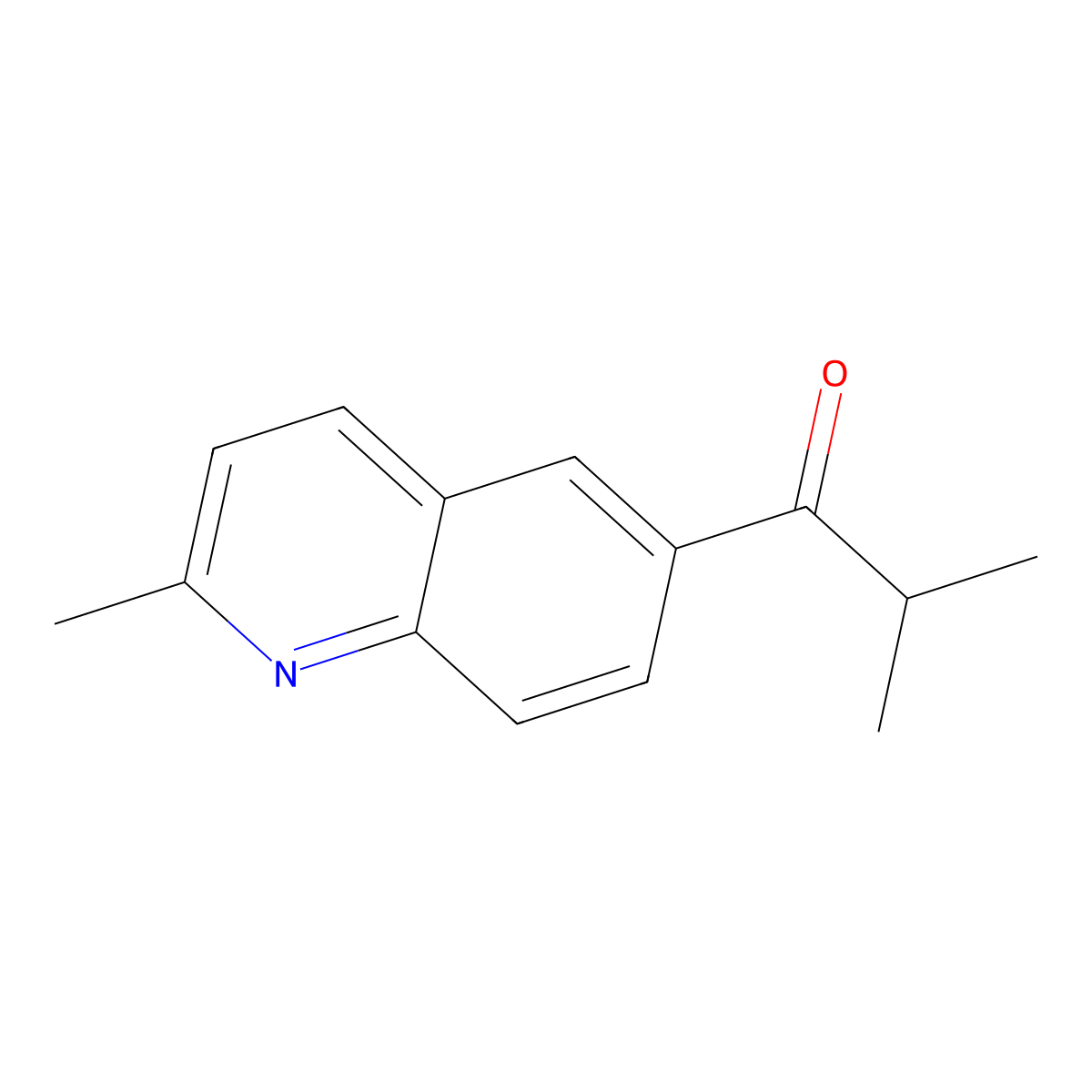 2-Methyl-1-(2-methyl-6-quinolinyl)-1-propanone molecular structure, CAS 1508036-43-8