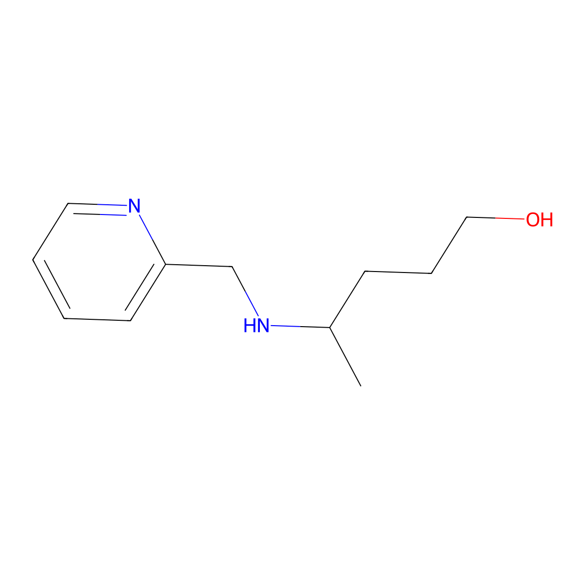 4-{[(Pyridin-2-yl)methyl]amino}pentan-1-ol molecular structure, CAS 1508045-52-0