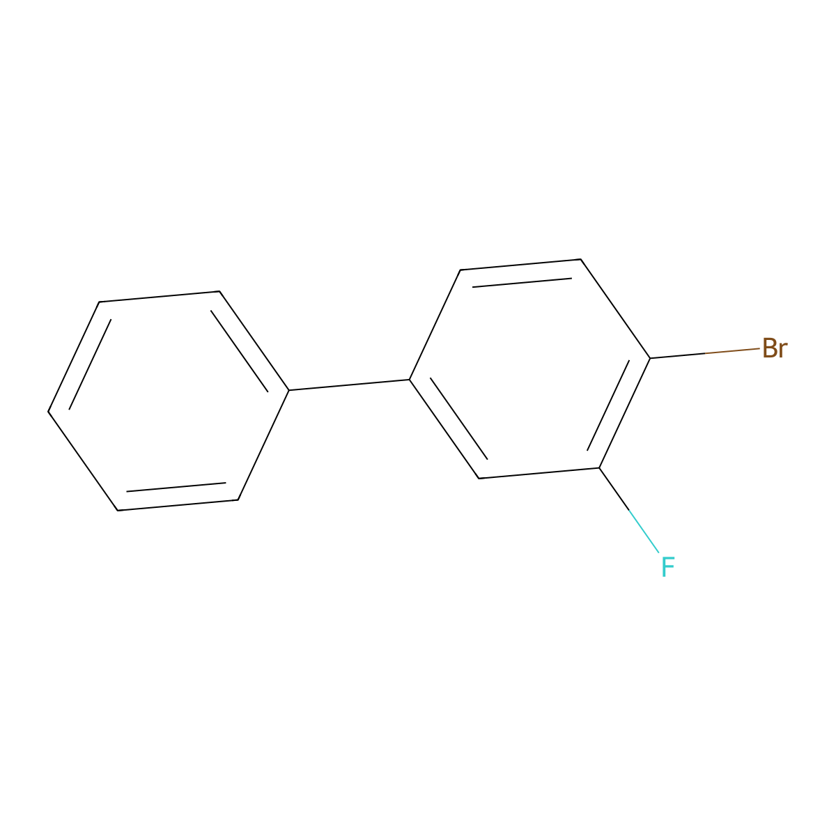 4-Bromo-3-fluoro-1,1'-biphenyl molecular structure, CAS 150805-77-9