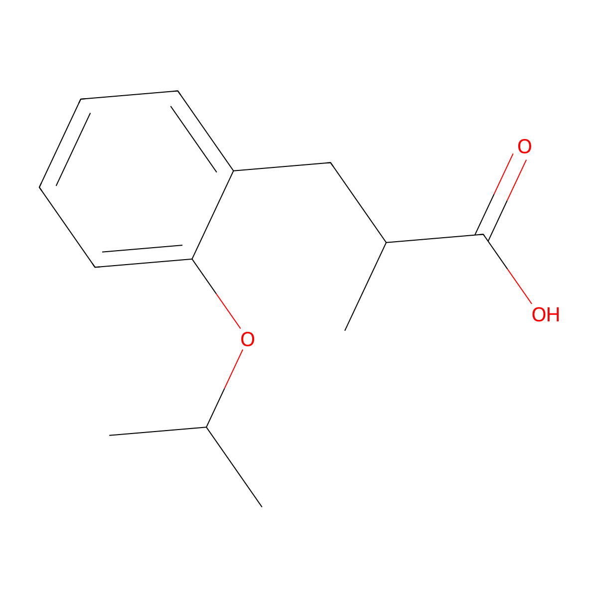 3-(2-Isopropoxyphenyl)-2-methylpropanoic acid molecular structure, CAS 1508054-83-8