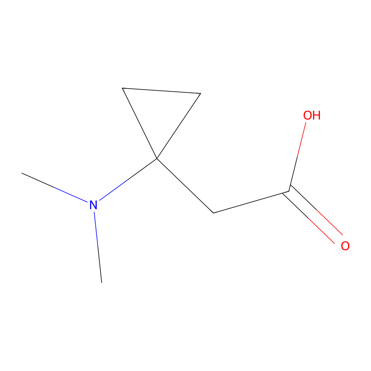 2-[1-(Dimethylamino)cyclopropyl]acetic acid molecular structure, CAS 1508061-14-0