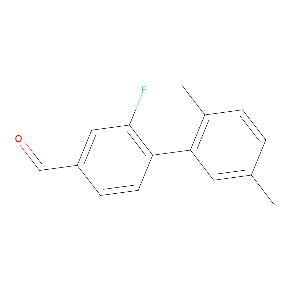 2-Fluoro-2',5'-dimethyl[1,1'-biphenyl]-4-carboxaldehyde molecular structure, CAS 1508080-97-4