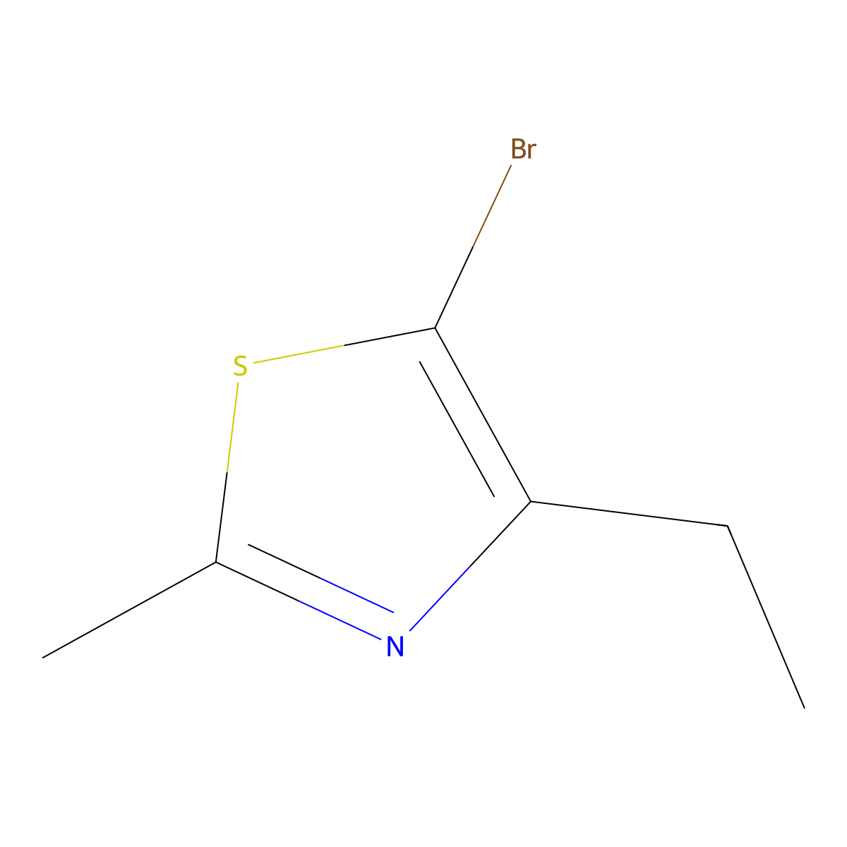 5-Bromo-2-methyl-4-ethylthiazole molecular structure, CAS 1508082-85-6