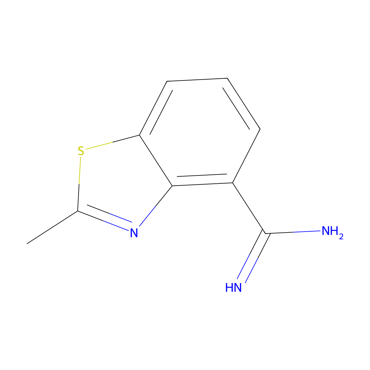 2-Methylbenzo[d]thiazole-4-carboximidamide molecular structure, CAS 1508082-98-1