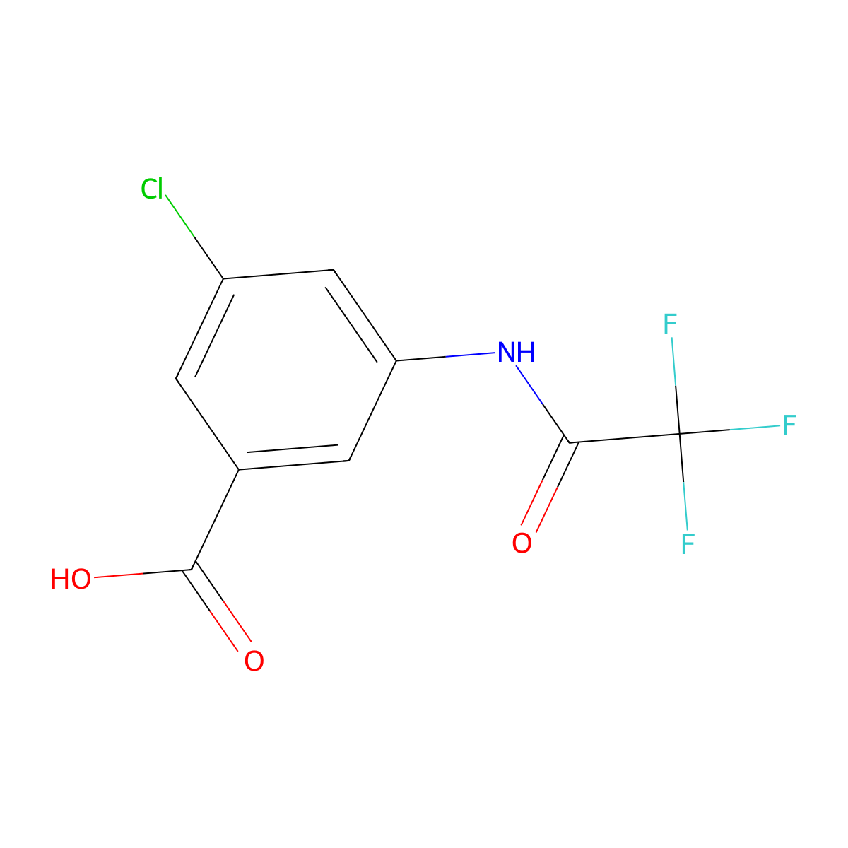 3-Chloro-5-(trifluoroacetamido)benzoic acid molecular structure, CAS 1508084-96-5