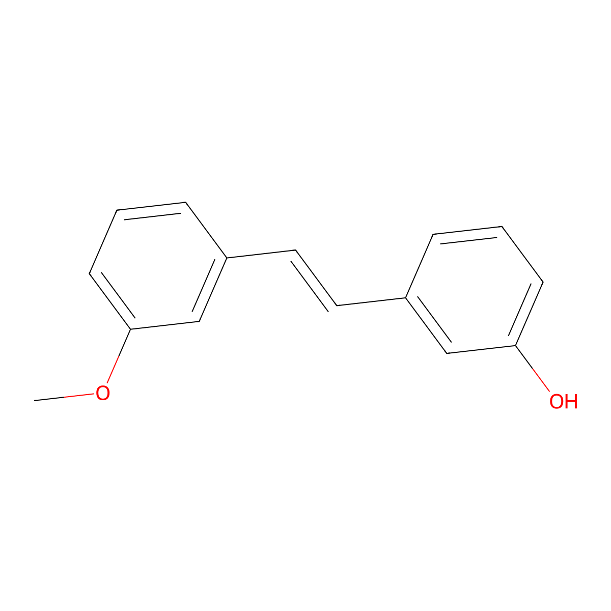 3-[(E)-2-(3-methoxyphenyl)ethenyl]phenol molecular structure, CAS 150809-46-4