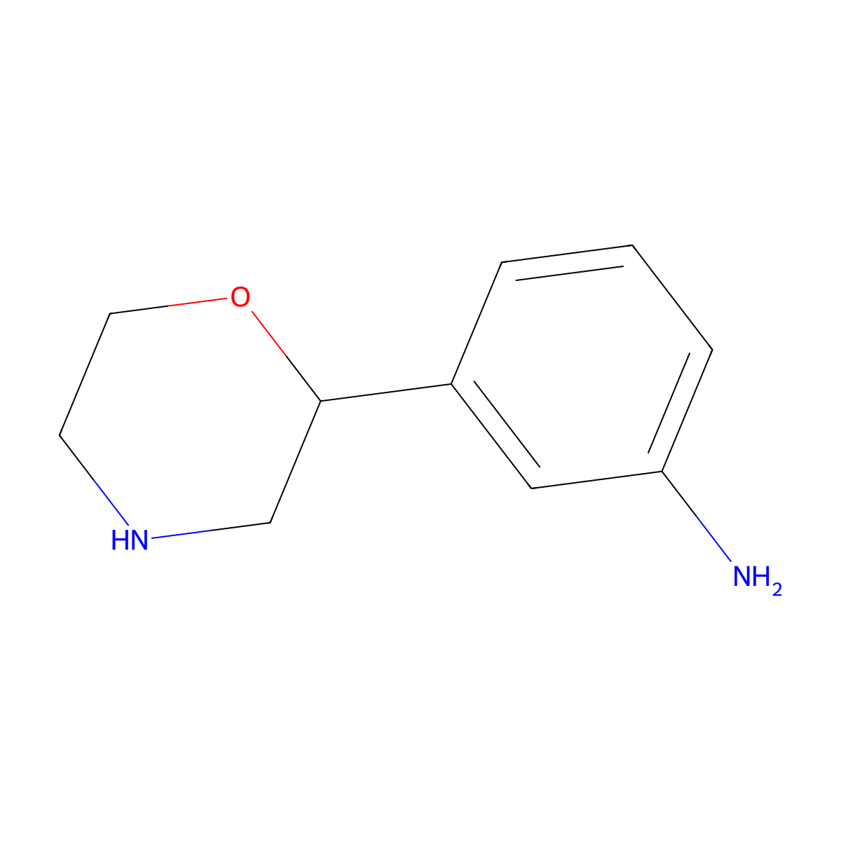 3-(Morpholin-2-yl)benzenamine molecular structure, CAS 1508098-44-9